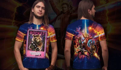 Футболки с полной запечаткой: Стражи Галактики - Rocket